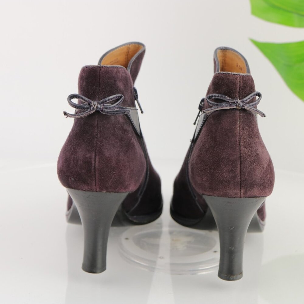 Sofft Womens Gala Boot Size 9.5 M Plum Purple Suede Kitten Heel Elegant Bootie - Picture 4 of 12